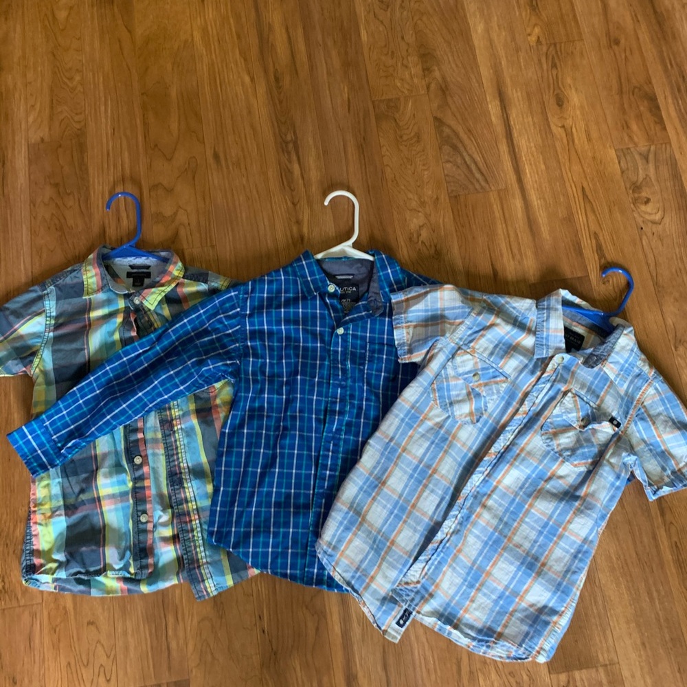 3 boys dress shirts, different brands.